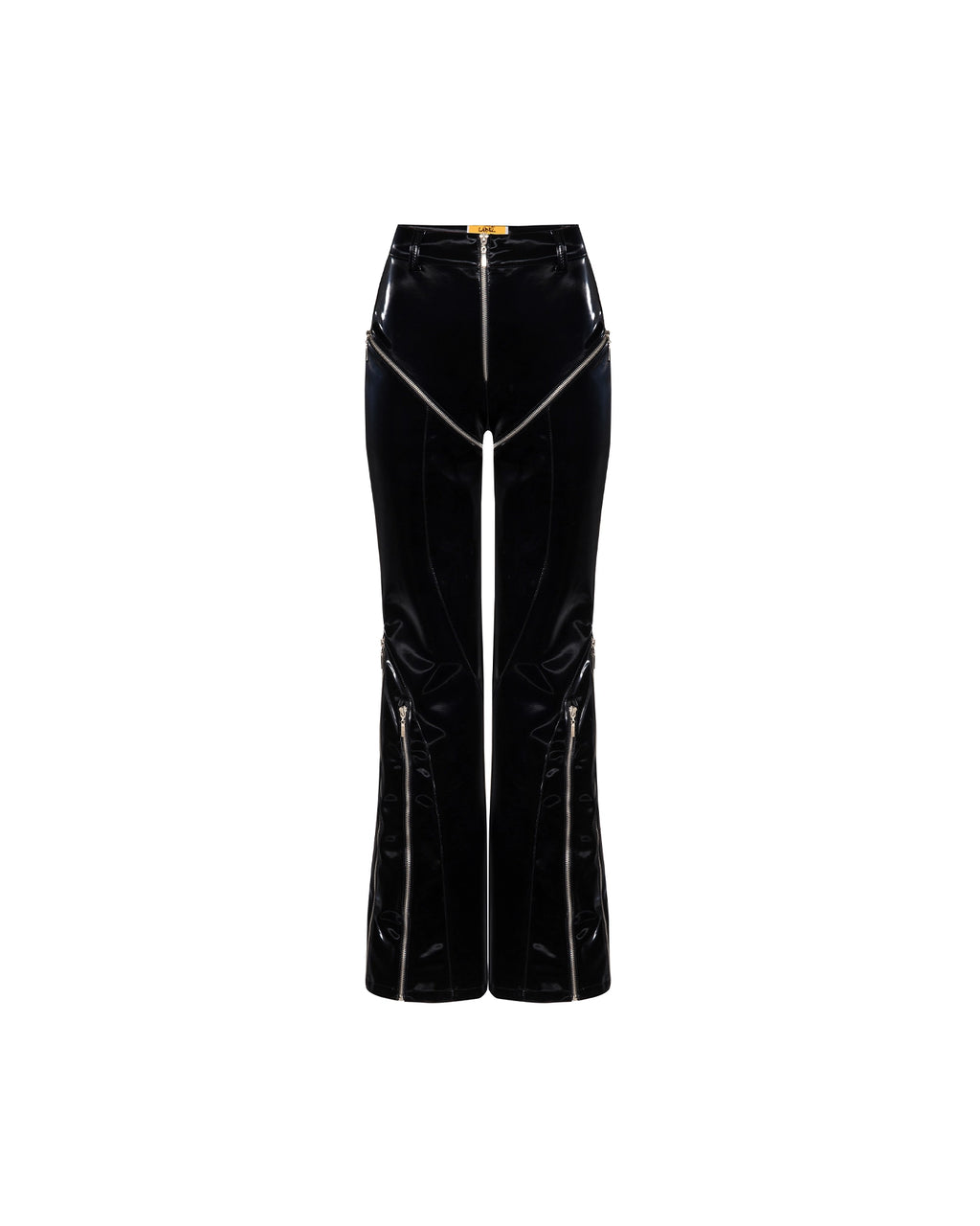 Calça Vinil Flare Zíper