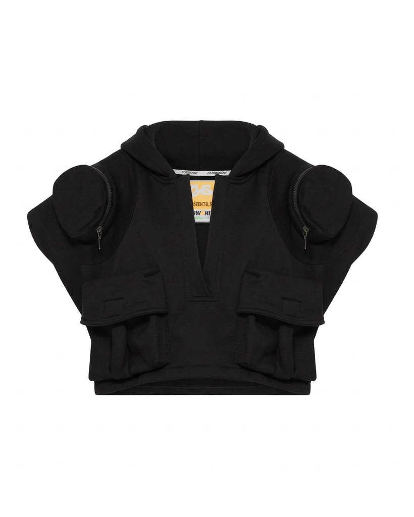 Cropped Pockets Moletom