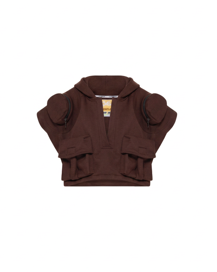 Cropped Pockets Moletom