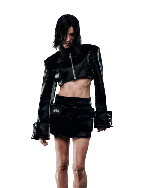 Piqué Cropped Blazer L.A.
